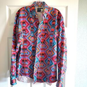 Vintage Wrangler Western Men’s Shirt X Long Tails 16-36 Cowboy Cut Aztec